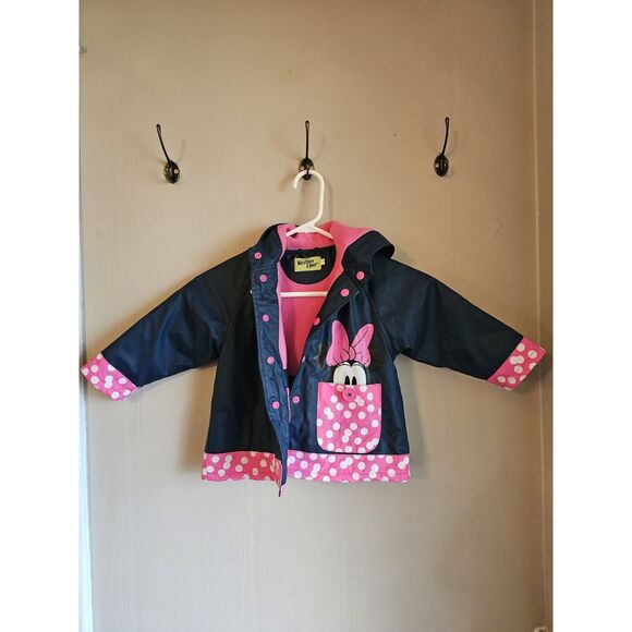 Western Chief Girls Lined Rain Coat Jacket Disney Minnie Mouse Size 2t Toddler - Picture 1 of 4